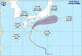 台风最新消息：14号台风路径图 台风路径实时发布系统(附股)